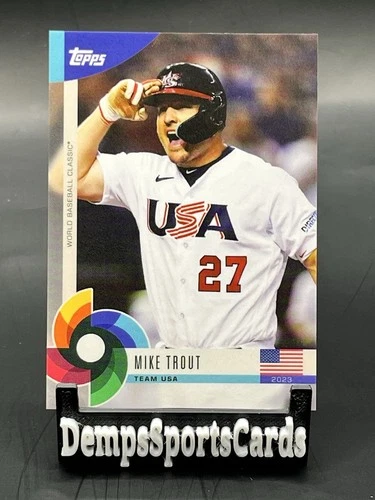 2023 Topps World Baseball Classic Global Stars Mike Trout #23 Team USA