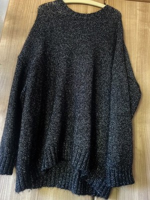 MAX MARA WEEKEND Oversized  Black & Silver Mohair blend Jumper (RRP £285)  
