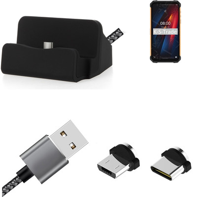 Docking Station für Ulefone Armor 8 + USB-Typ C und Micro-USB-Anschluss