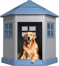 Dog House Indoor Outdoor Durable Large Dog Shelter with outside Dog Kennel with