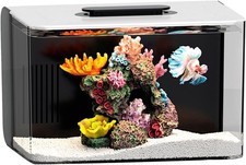 2.5 Gallon Fish Tank Small Aquarium Starter Kit W/ Hidden Filtration 3 Color