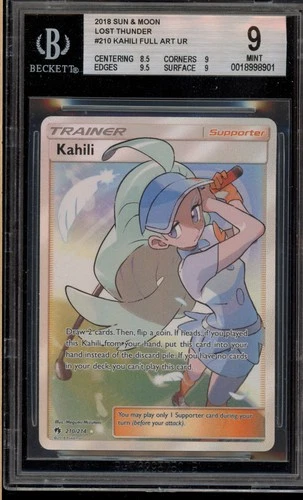 Pokemon Kahili Lost Thunder Full Art #210 BGS 9 Mint