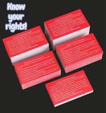 250 RED CARDS ~ Know Your Rights ~ Constitutional Rights ~ ICE ~ TARJETA ROJA