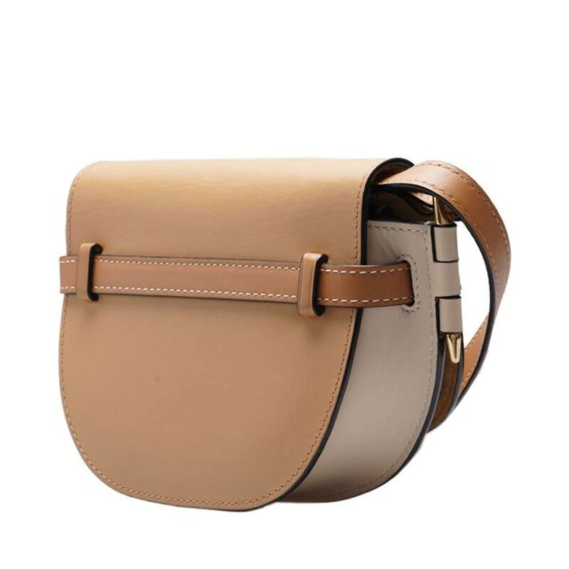 Borsa a tracolla Loewe beige pelle di vitello gate doppia mini donna A650N46X08 2451