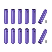 12 Pcs Shoelace Tips with Screw, Alloy 25mm Aglets End Tip for DIY, Purple