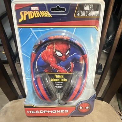 eKids Marvel Spider-Man On-Ear Headphones Stereo Volume Limiter 3.5mm