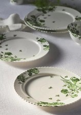 NEW Anthropologie Set of THREE ABI Stoneware 11” Green Dinner Plates