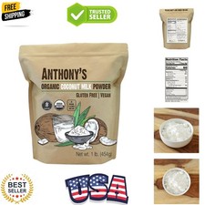 Organic Coconut Milk Powder, 1 lb, Gluten Free, Dairy Free, Creamer Altern...