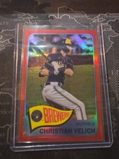 2021 Topps S2 Christian Yelich 1965 Redux Chrome Red Refractor #TH65-29 24/70