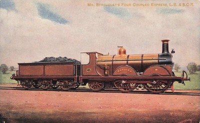 Vintage L.B.&S.C.R. Hayling Dampflok Eisenbahn Postkarte Mr Stroudley Expre