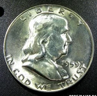 1959 P ** Franklin Half Dollar ** SHARP ** AU/BU **