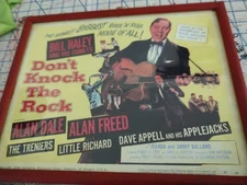 Vintage "Don't Knock The Rock" Title Lobby Card 1956 mounted framed see photos