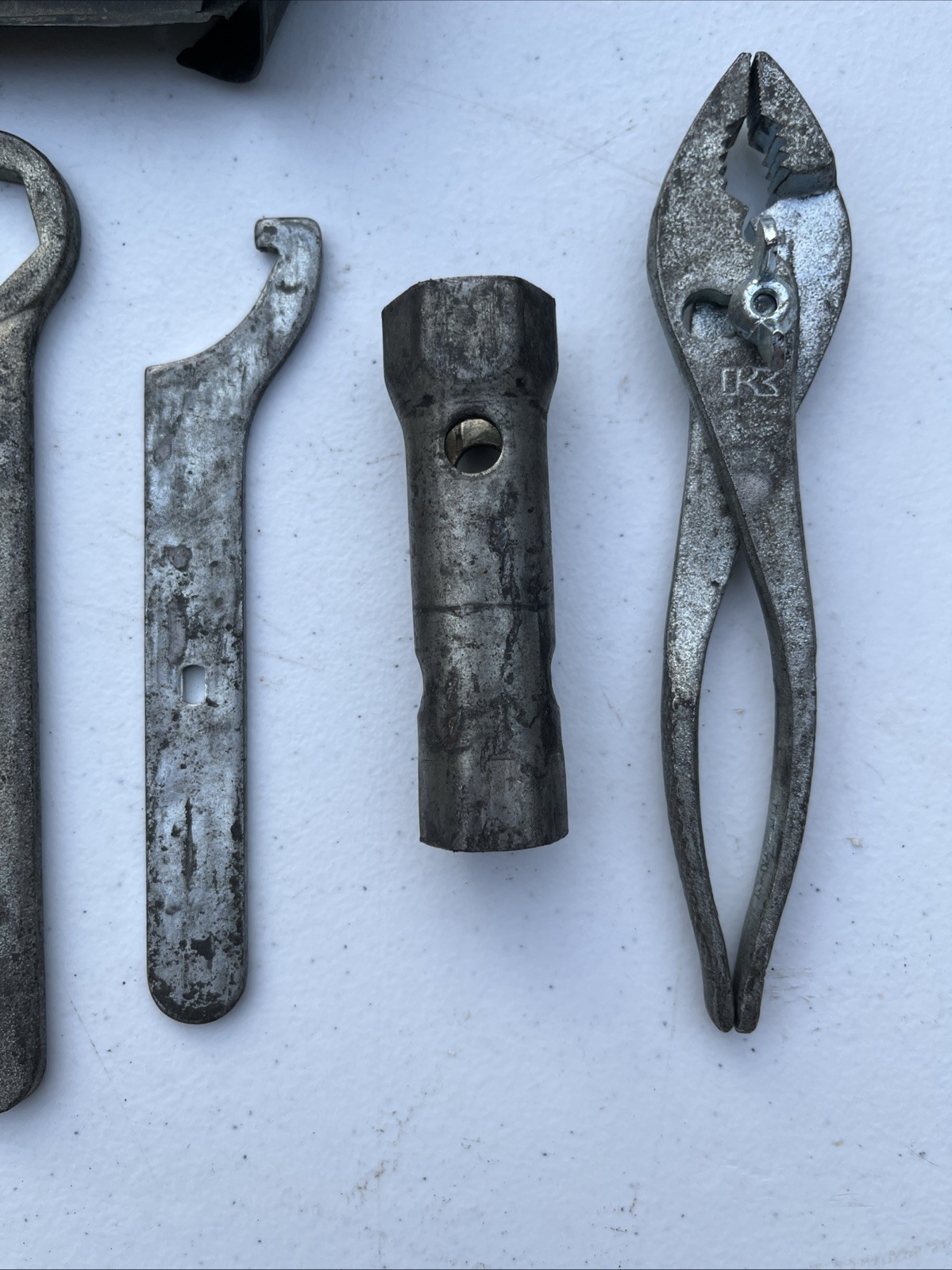 Vintage Kawasaki Motorcycle Tool Kit Partial Set w/ Pouch OEM Japan