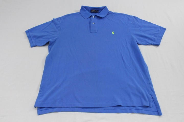 Polo Ralph Lauren Shirt Mens Size XLT Tall Blue Short Sleeve Polo Pique