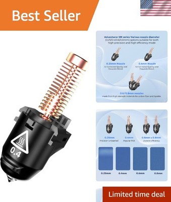 Adventurer 5M Series 3D Printer Nozzle Assembly, 3S Quick-Detachable Nozzle,M...