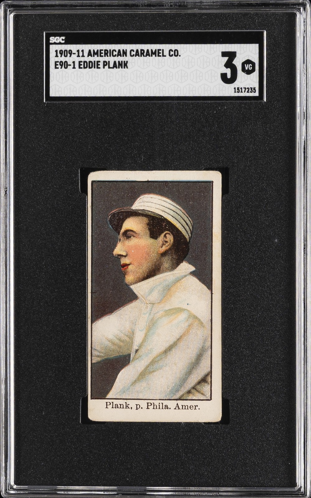 1909-11 AMERICAN CARAMEL COMPANY #E90-1 EDDIE PLANK SGC 3