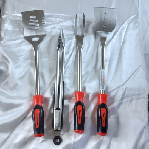 Matco Tools BBQ Grilling Utensil Set 4 Peace Wrenches Stainless Spatula Fork