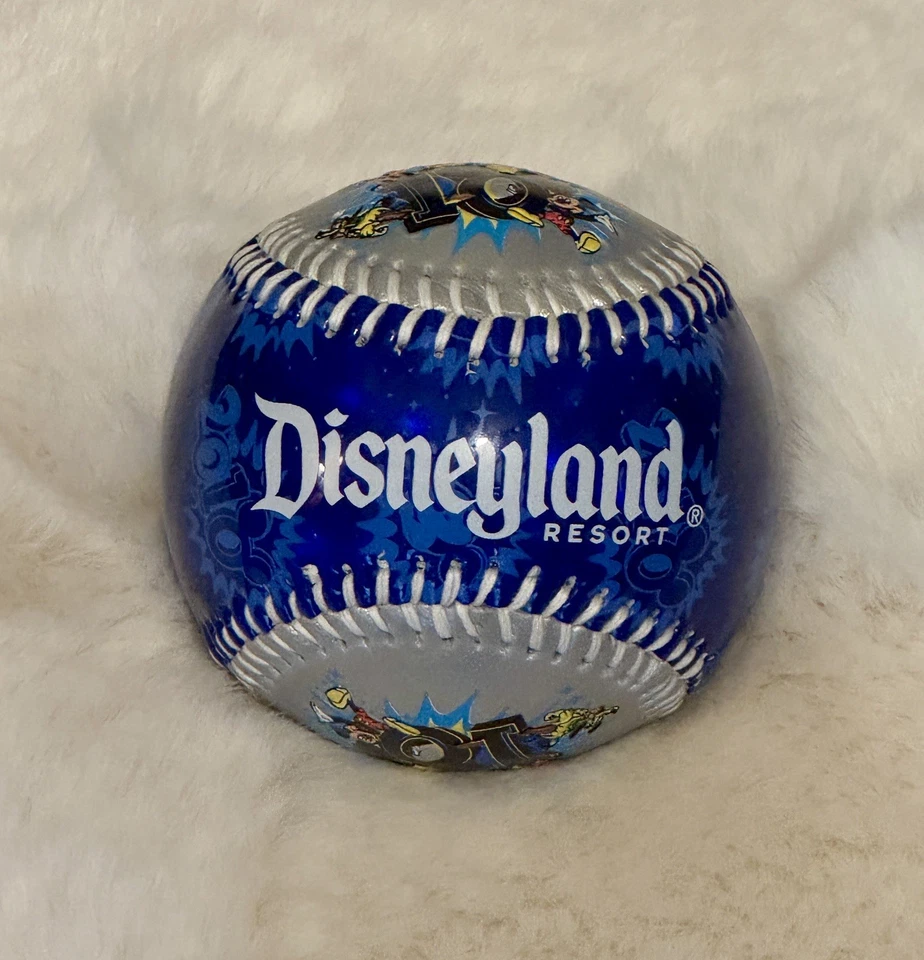 Disneyland 2010 бейсбол синий серебряный Микки Маус сувенирный мяч новый в оригинальной сумке! - Изображение 2 из 4