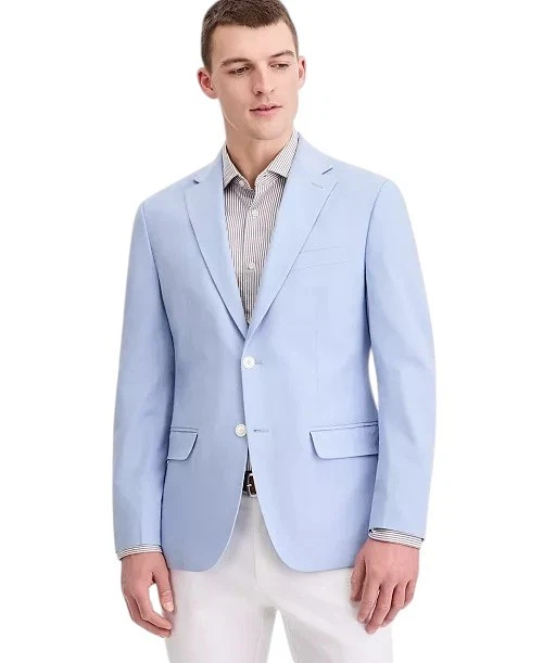 Tommy Hilfiger Mens Modern fit Sport Coat Blazer 46 L Light Blue Solid