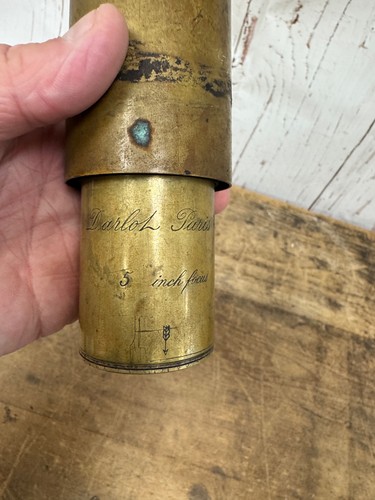 Antikes Darlot Paris 5 Zoll Fokus Objektiv & Abdeckung