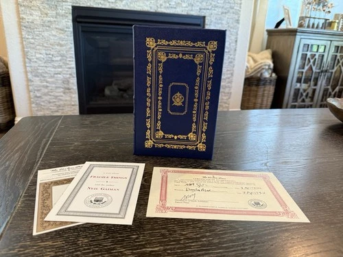 Fragile Things by Neil Gaiman SIGNED New  Easton Press Leather W/ COA