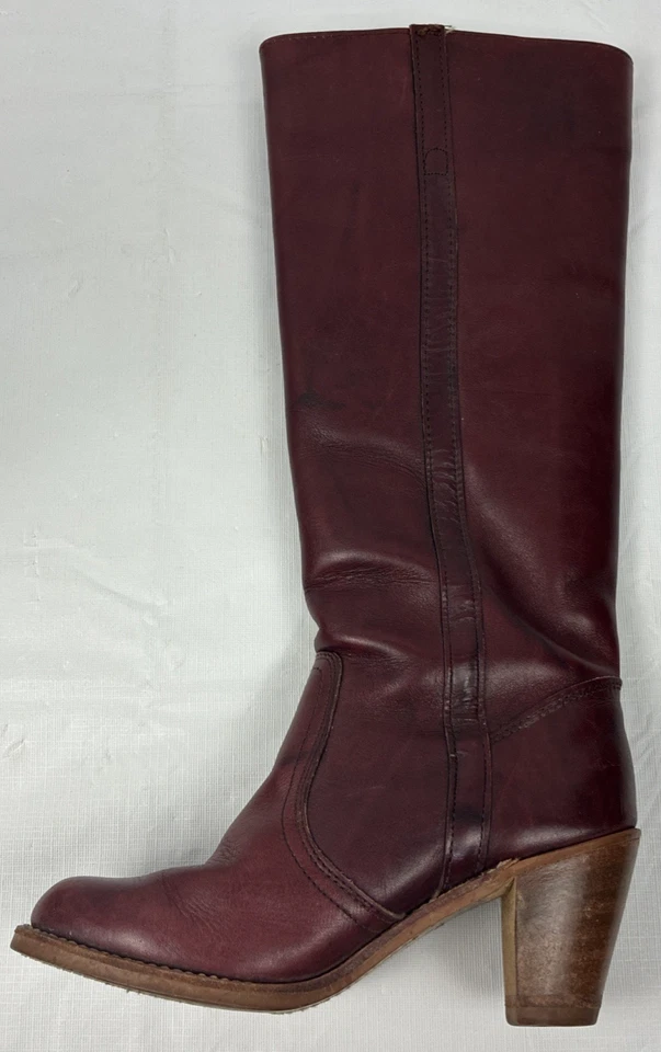 Dexter女式高勃艮第皮靴6.5米美国制造3英寸高跟鞋 — 第 3/4 张图片