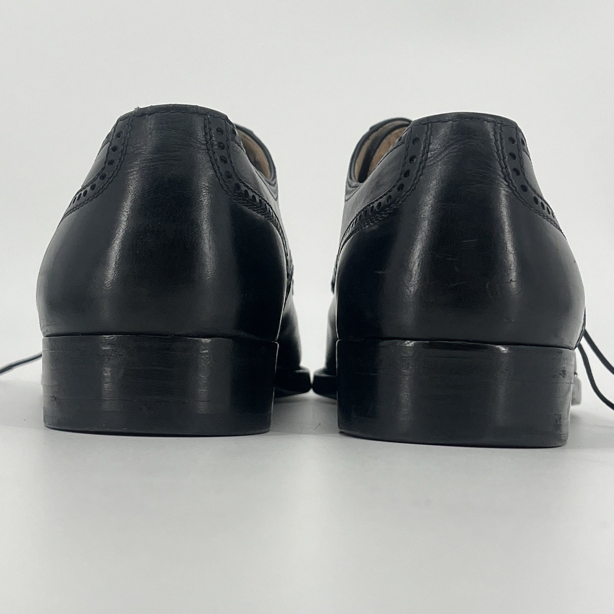 靴 TANINO CRISCI 23.5 Tanino Crisci dress shoes black leather cap toe oxfords size 9.5