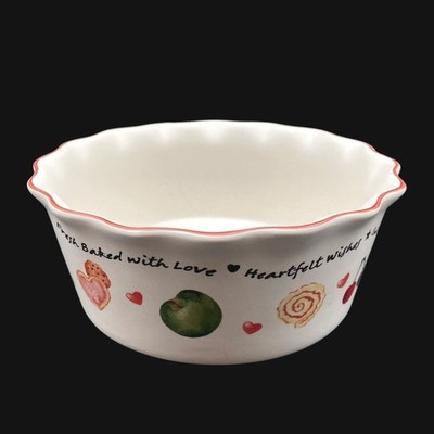 Fresh Baked w Love 6'' Candle Dish Holder Heartfelt Wishes Sweet Things in Life