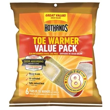 HOTHANDS TT6PRPK48 Toe Warmer,3-1/2in .x 2-3/4in.,PK6 26KF15