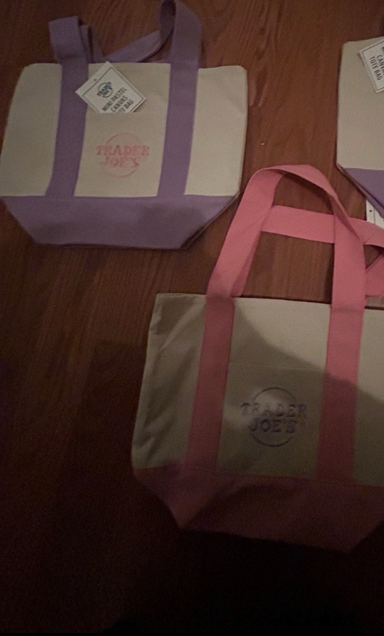 2 Pack Mini Tote Bags from Trader Joe's