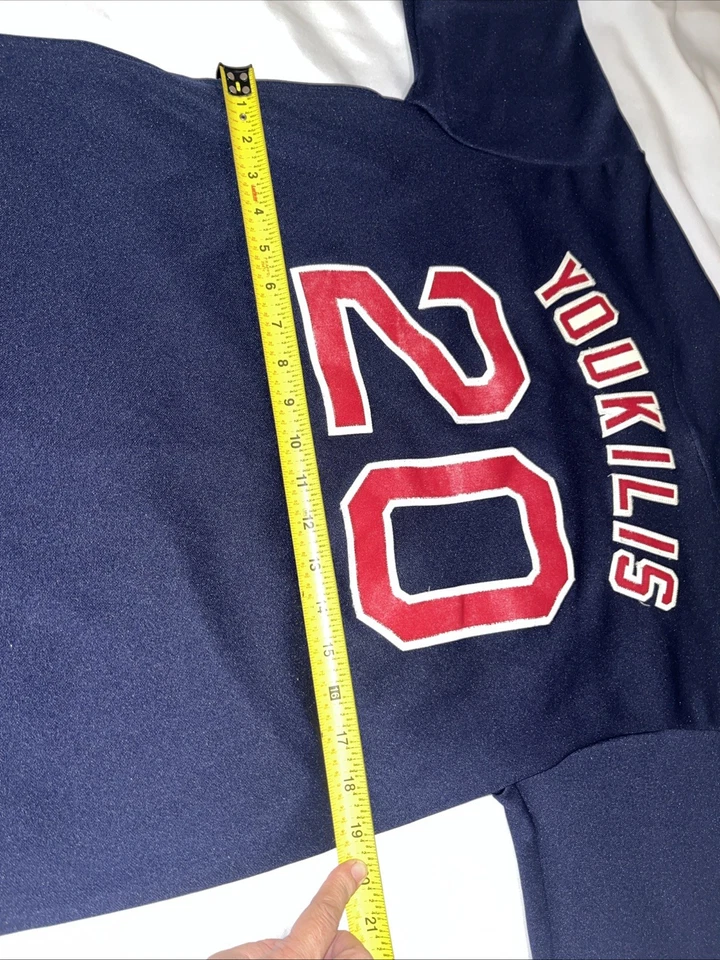 Majestic Boston Red Sox #2 Jacoby Ellsbury Baseball Jersey Navy Men's Small Used - Image 4 of 4