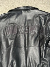 JH Design Vintage NASCAR Leather Jacket Black Men’s XL Excellent Condition