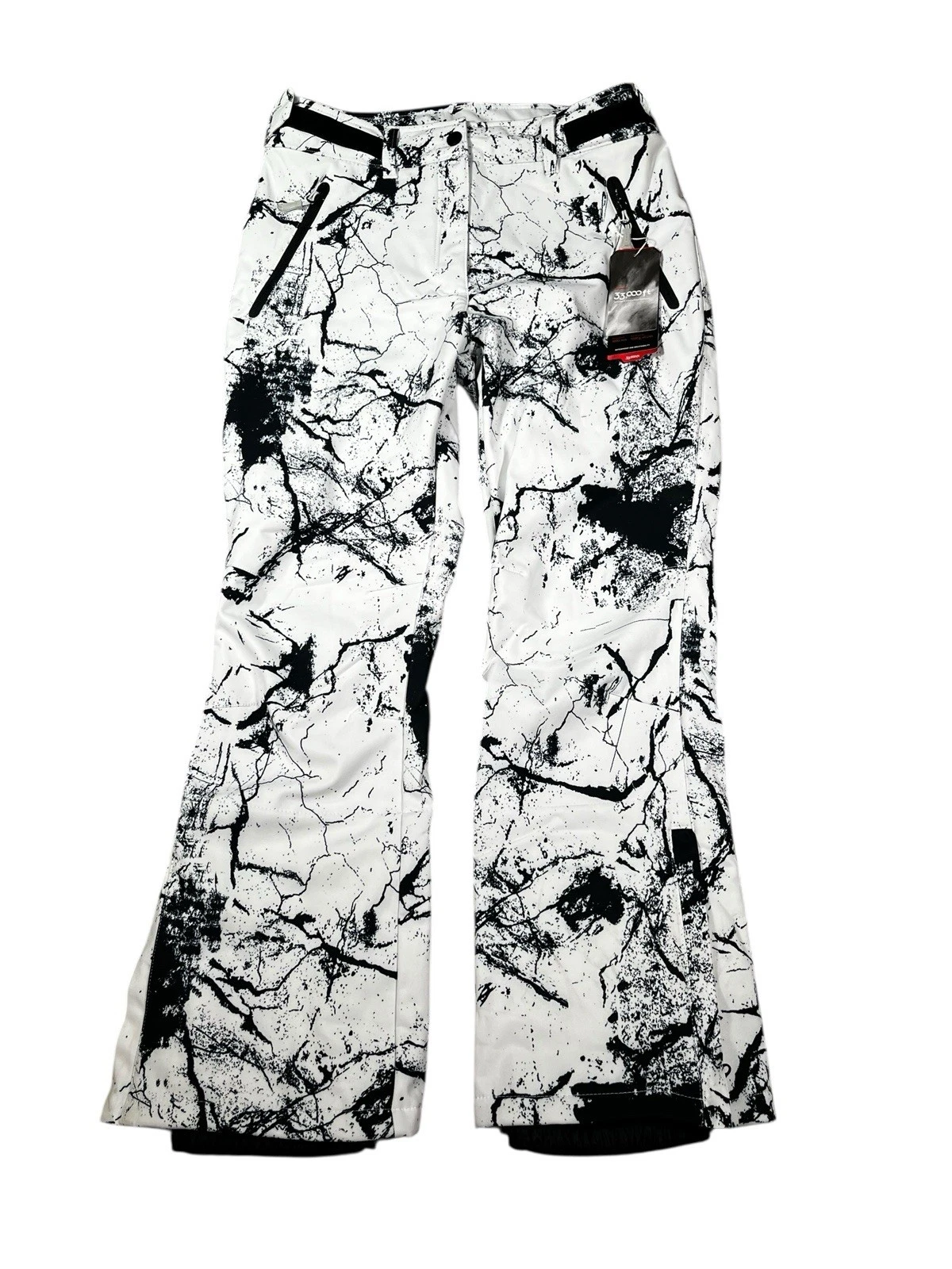 Women’s 8 Outdoor Fleece Lined Ski Pants with Boot Gaiters: 8000mm W/P Index