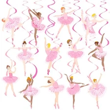 Ballet Girls Hanging Swirls Ballerina Party Hanging Decorations 20PCS Balleri...