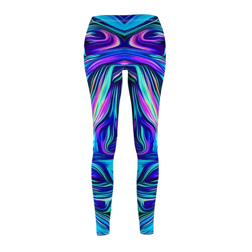  Charisma Girls Swirl Design Number 20 Women's Cut & Sew Casual Leggings (AOP) - Afbeelding 2 van 4