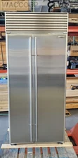 SUB-ZERO 36" RECONDITIONED MODEL 661/s PERFECT STAINLESS DOORS & TUBULAR HANDLES