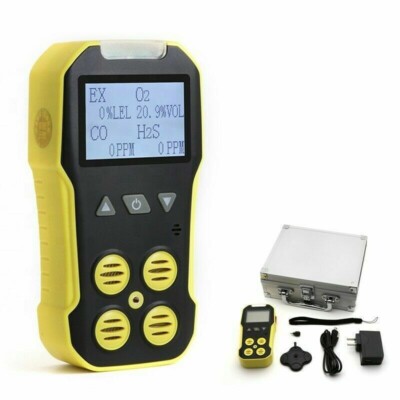 Portable Multi Gas Detector 4 in 1 Ex O2 CO H2S Gas Alarm Monitor