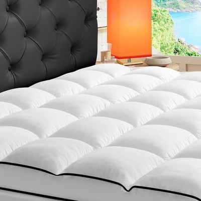 Queen Mattress Topper, Extra Thick Cooling Mattress Pillowtop for Back Pain, ...