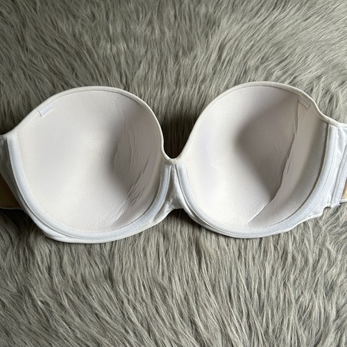 Maidenform Sweet Nothings Perfect Coverage Strapless Bra Womens Size 36DD White - Picture 5 of 7