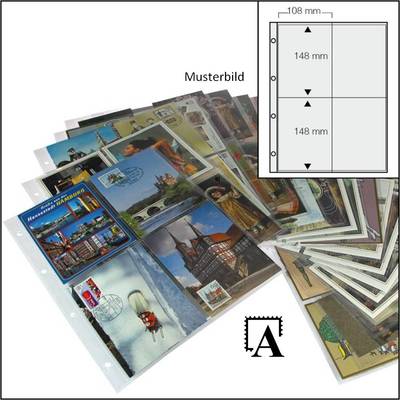 Folienblätter für A6 Postkarten Ansichtskarten Autogrammkarten oder Bierdeckel