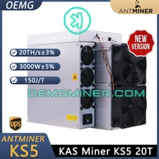 New Bitmain Antminer KS5 20Th 3000W Kas Miner Asic Miner Kaspa
