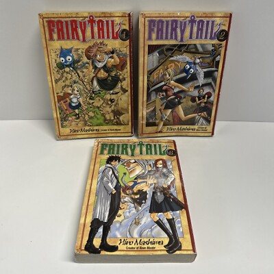 Fairy Tale,Hiro Mashima,Volumes 1 Through 3,Paperback MANGA Lot Set
