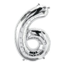 34' SILVER FOIL Numbers Balloons