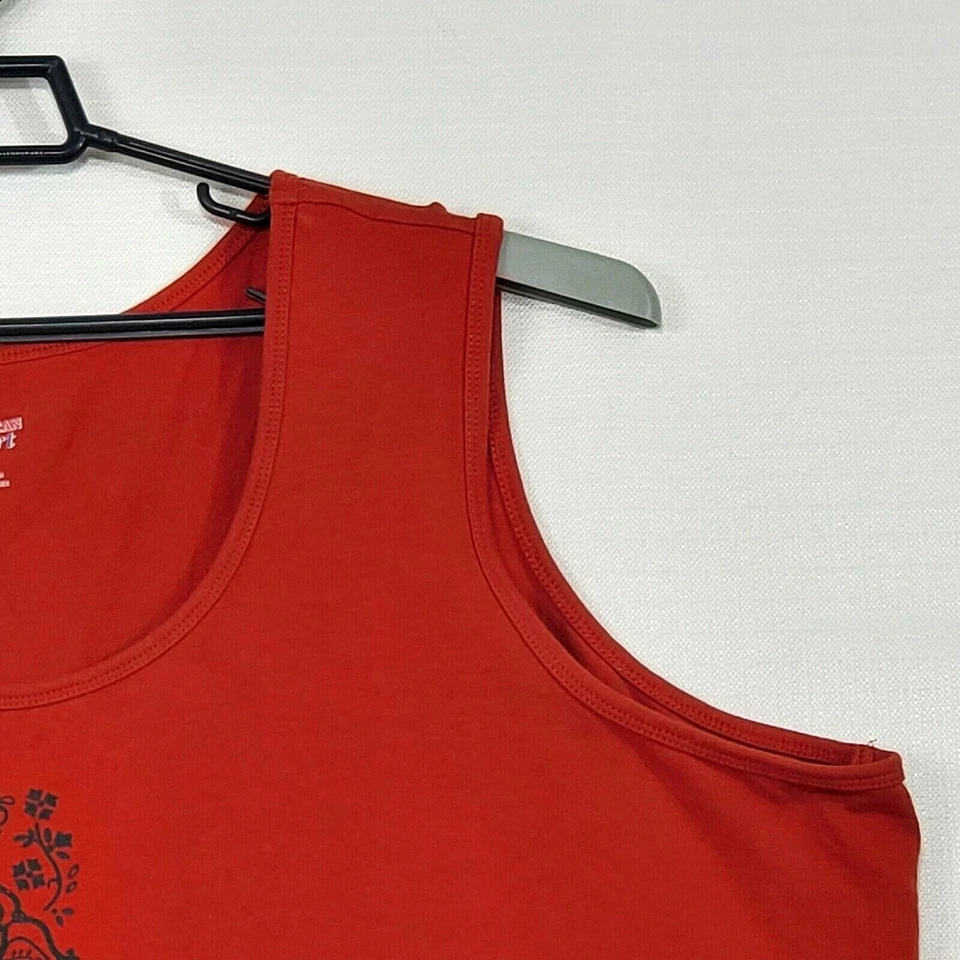 All American Comfort 2 piezas Chaqueta Tanque Ropa Activa Conjunto Talla 2X Naranja Quemado Elástico Foto 3 de 4