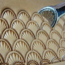 Stainless Steel Barry King - #2 Crescent Shell Geometric Stamp (Leather Tool)