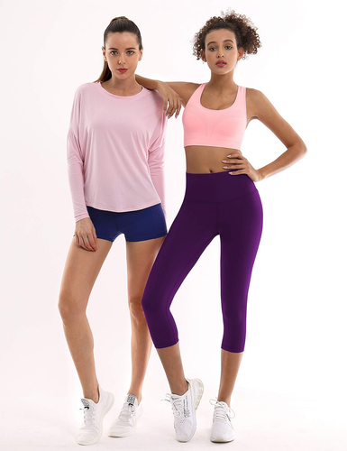 19" Basic/Out Pockets High Waist Yoga Pants Women Workout Running Leggings Tummy - Picture 4 of 12