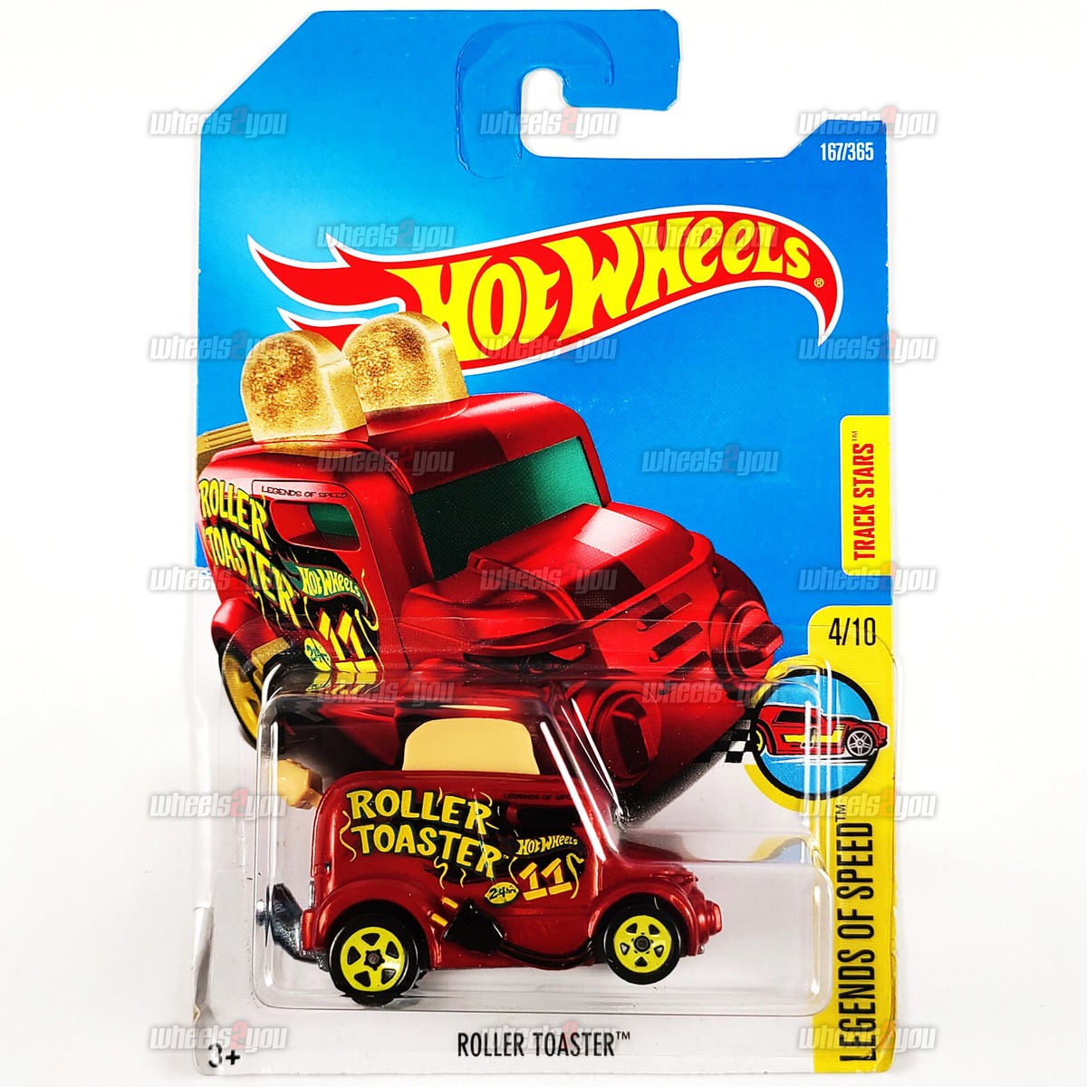 2017 Hot Wheels ROLLER TOASTER #167 red- Legends of Speed - 1:64