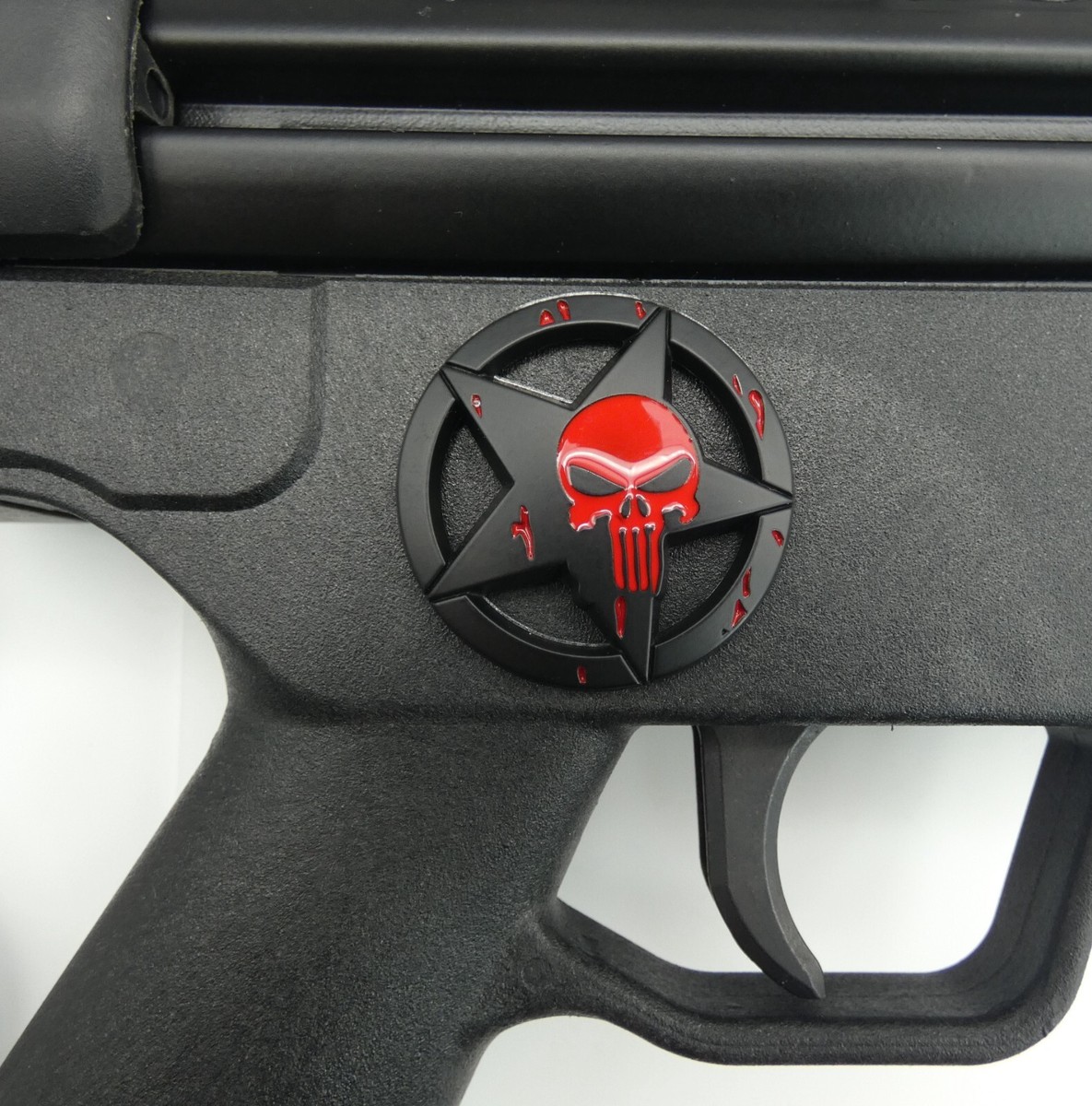 1X AR-15 AR15 Rifle Decal Emblem (Black/Red) Zinc Alloy | eBay