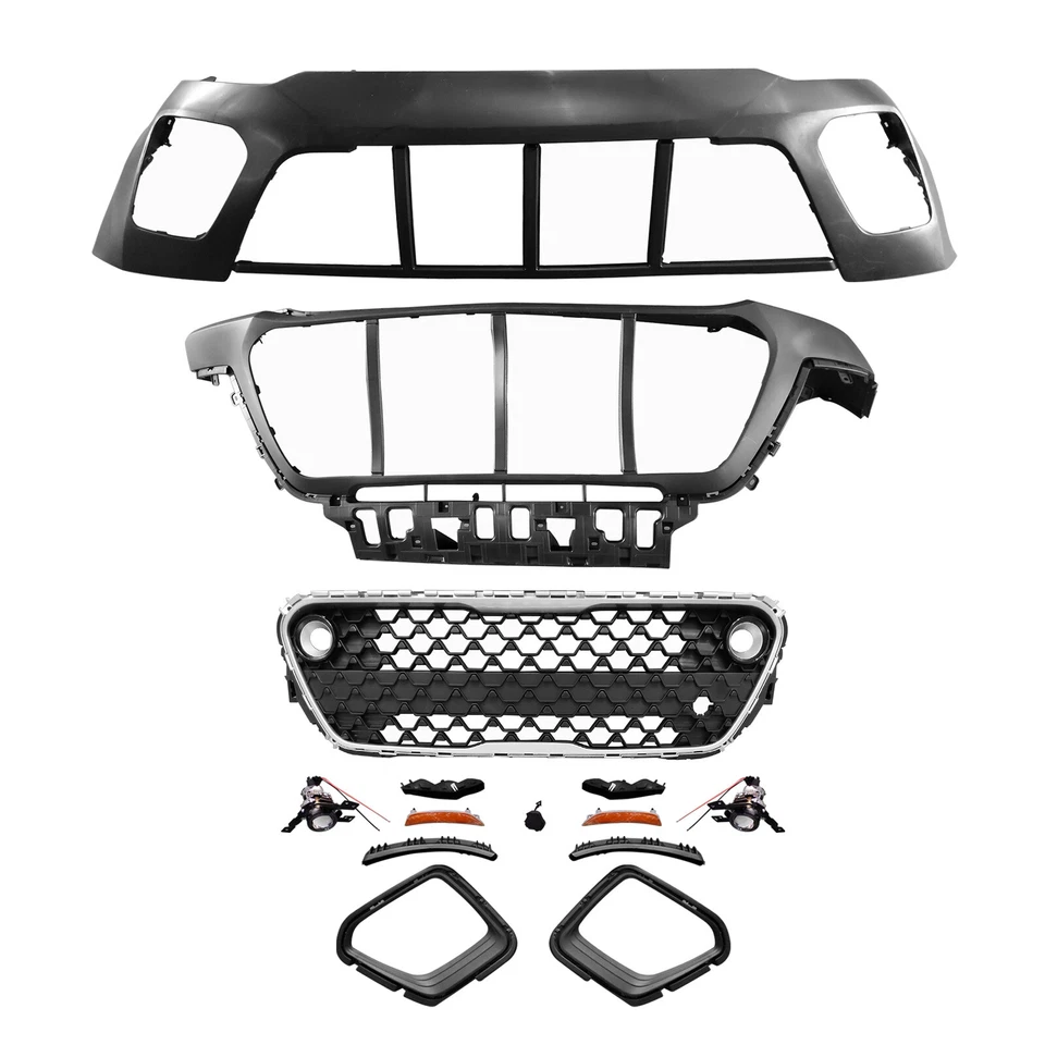 Complete Bumper Grille+Fog Lamps+Reflector+Bracket For 2020-2023 Kia Soul Wagon - Image 2 of 4