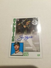 2019 Topps Update 1984 Topps Autograph Skye Bolt RC Auto #84A-SB Athletics A's